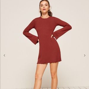 Reformation Luca Dress in Rust